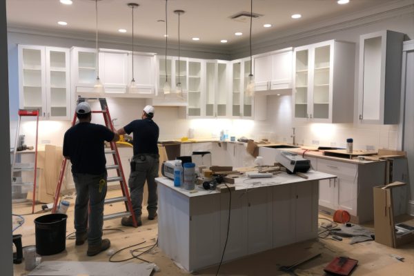 Interior of a new house, remodeling, renovation and extension work